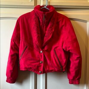 Vintage FERA ski jacket! So many details! Red. Ladies 6.